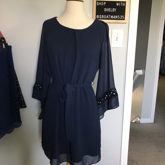 BCX Dresses & Skirts - Dark Navy Dress w/ belt 💙